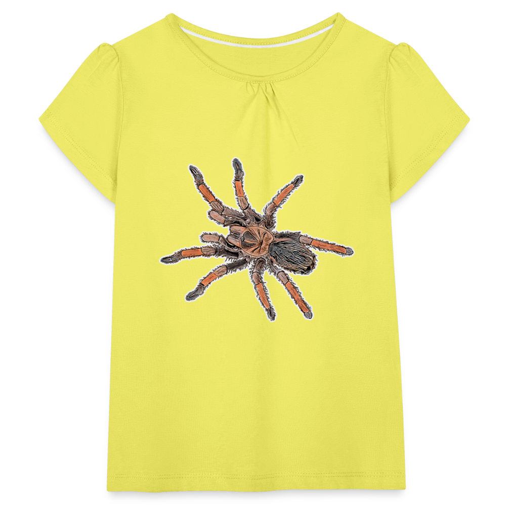 Mädchen-T-Shirt mit Raffungen Brachypelma emilia - Gelb