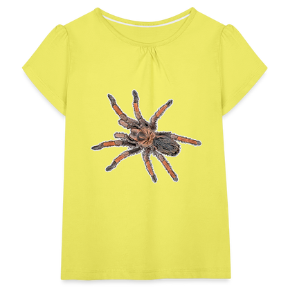 Mädchen-T-Shirt mit Raffungen Brachypelma emilia - Gelb