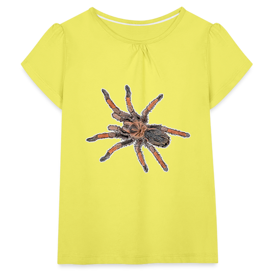 Mädchen-T-Shirt mit Raffungen Brachypelma emilia - Gelb