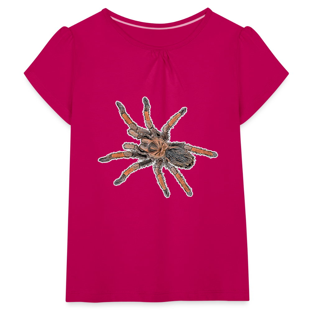 Mädchen-T-Shirt mit Raffungen Brachypelma emilia - Fuchsia