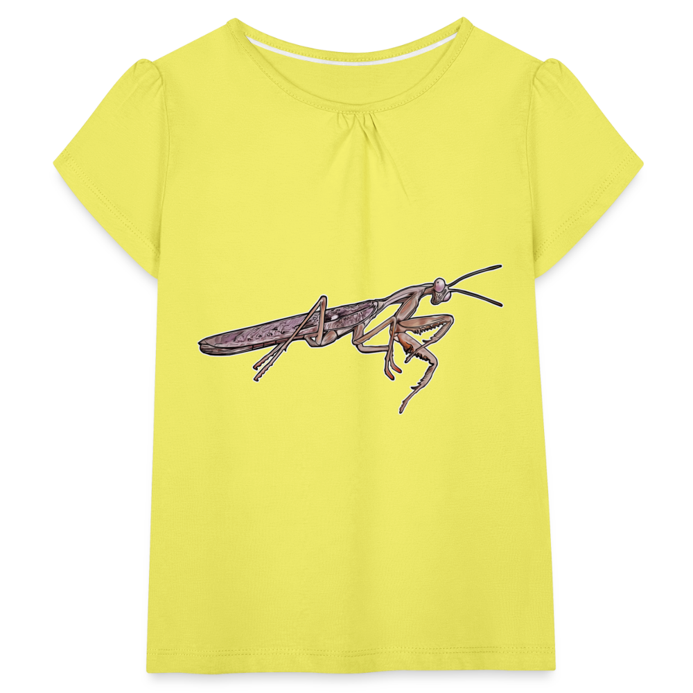 Mädchen-T-Shirt mit Raffungen Rhombodera kirbyi male - Gelb