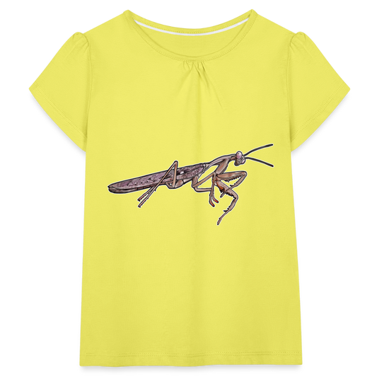 Mädchen-T-Shirt mit Raffungen Rhombodera kirbyi male - Gelb