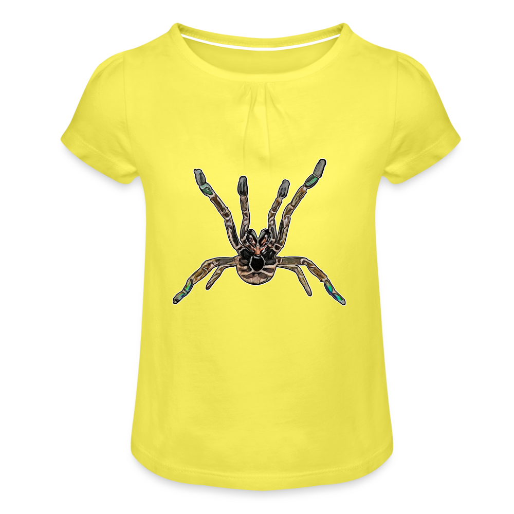 Mädchen-T-Shirt mit Raffungen Pterinochilus murinus tcf - Gelb