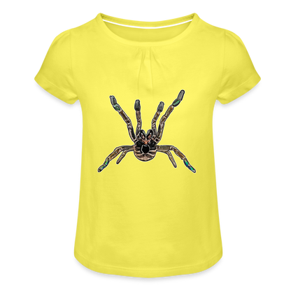 Mädchen-T-Shirt mit Raffungen Pterinochilus murinus tcf - Gelb