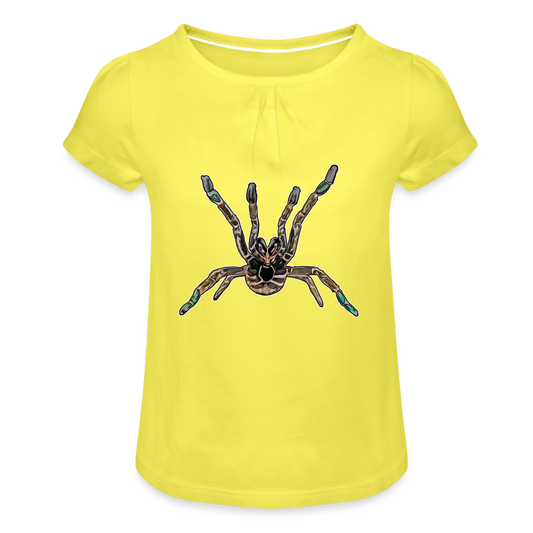 Mädchen-T-Shirt mit Raffungen Pterinochilus murinus tcf - Gelb