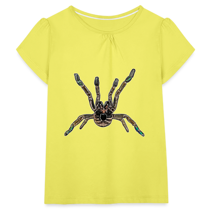 Mädchen-T-Shirt mit Raffungen Pterinochilus murinus tcf - Gelb