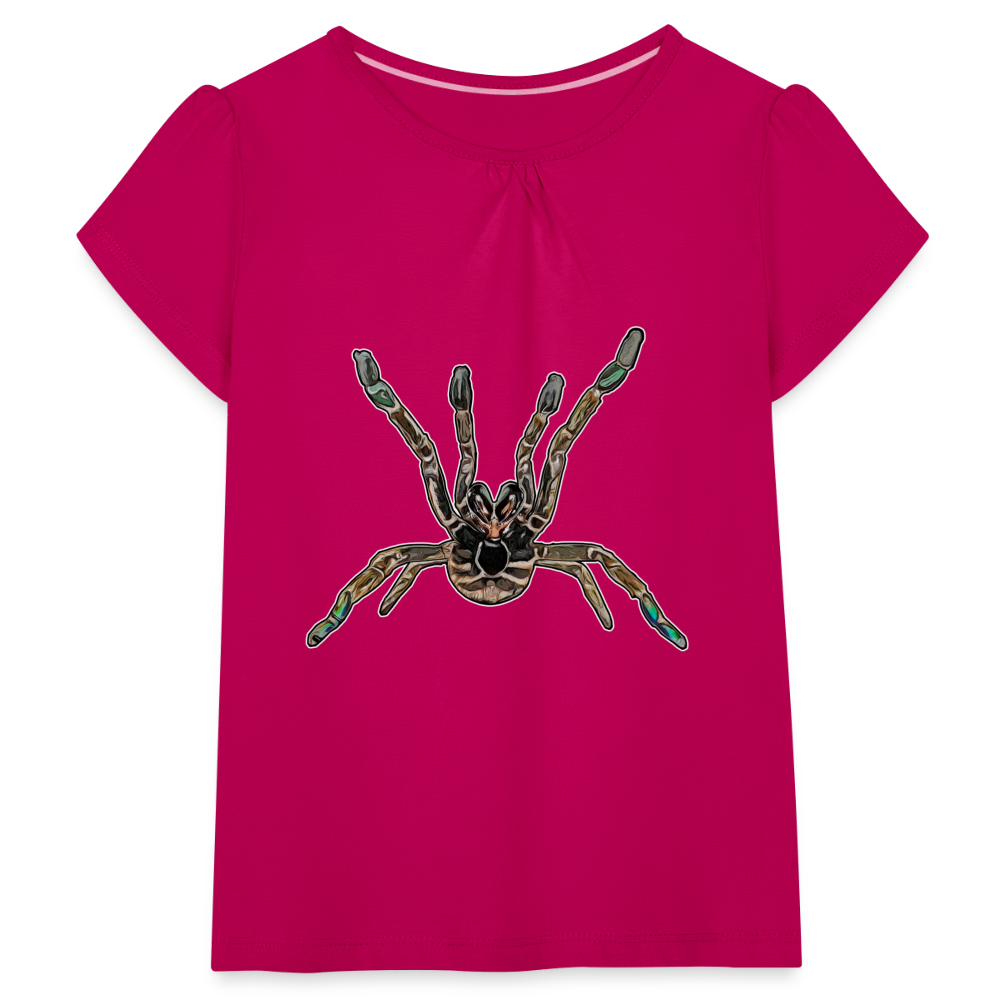 Mädchen-T-Shirt mit Raffungen Pterinochilus murinus tcf - Fuchsia