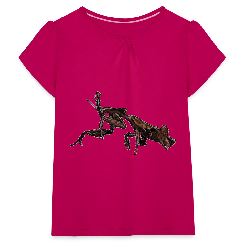 Mädchen-T-Shirt mit Raffungen Phyllocrania paradoxa female 2 - Fuchsia