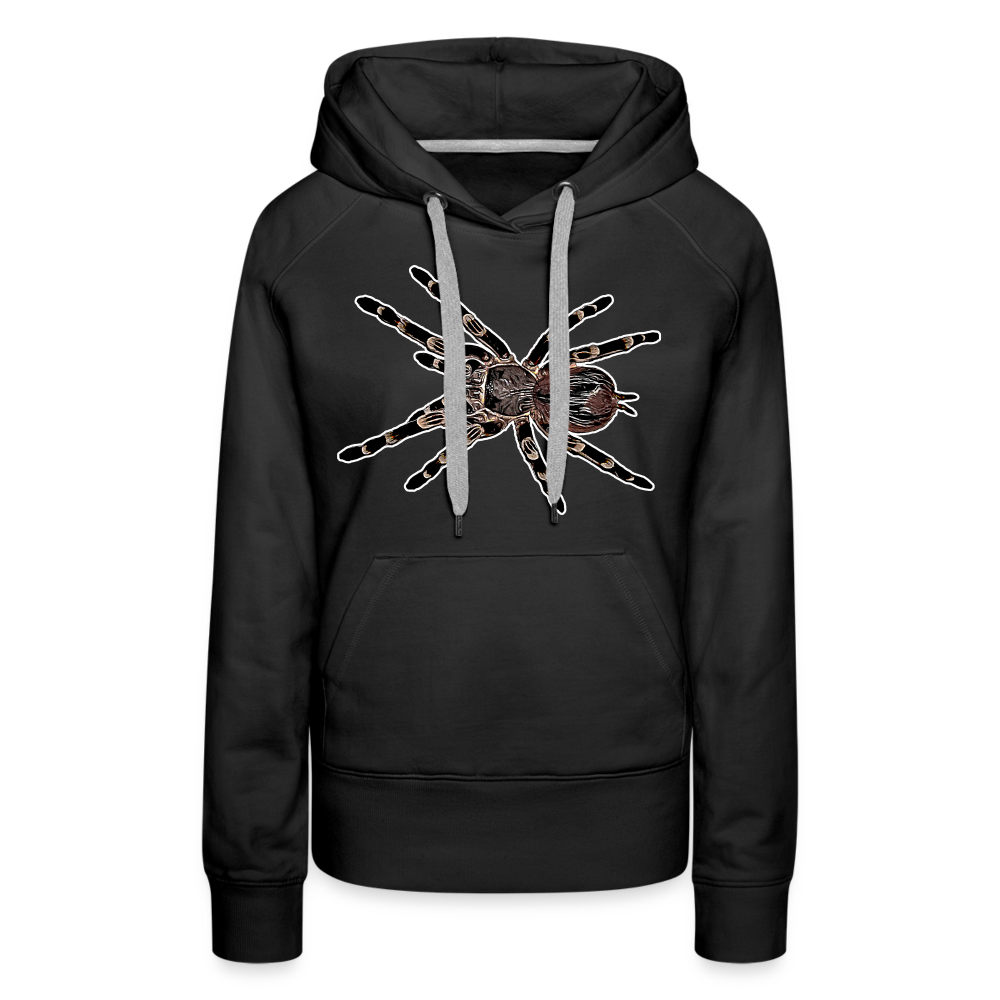 Frauen Hoodie Acanthoscurria geniculata - Schwarz