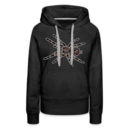 Frauen Hoodie Acanthoscurria geniculata - Schwarz