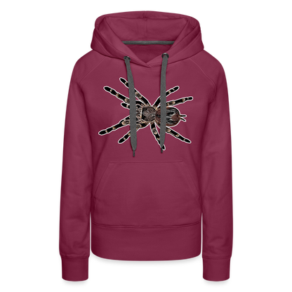 Frauen Hoodie Acanthoscurria geniculata - Bordeaux