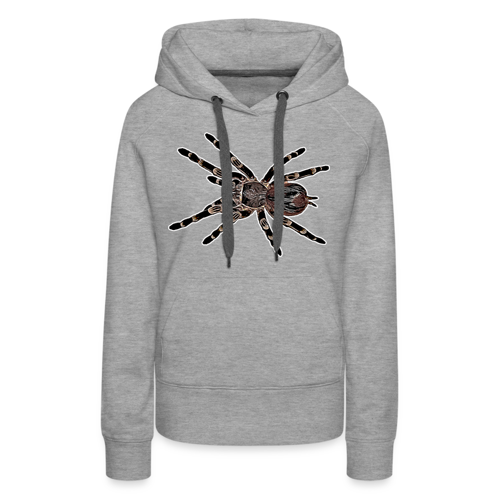 Frauen Hoodie Acanthoscurria geniculata - Grau meliert