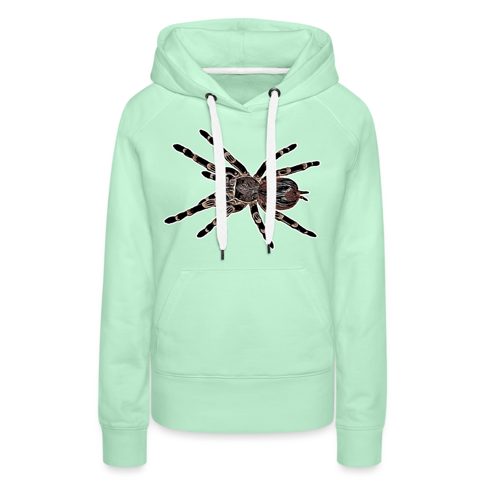 Frauen Hoodie Acanthoscurria geniculata - helles Mintgrün