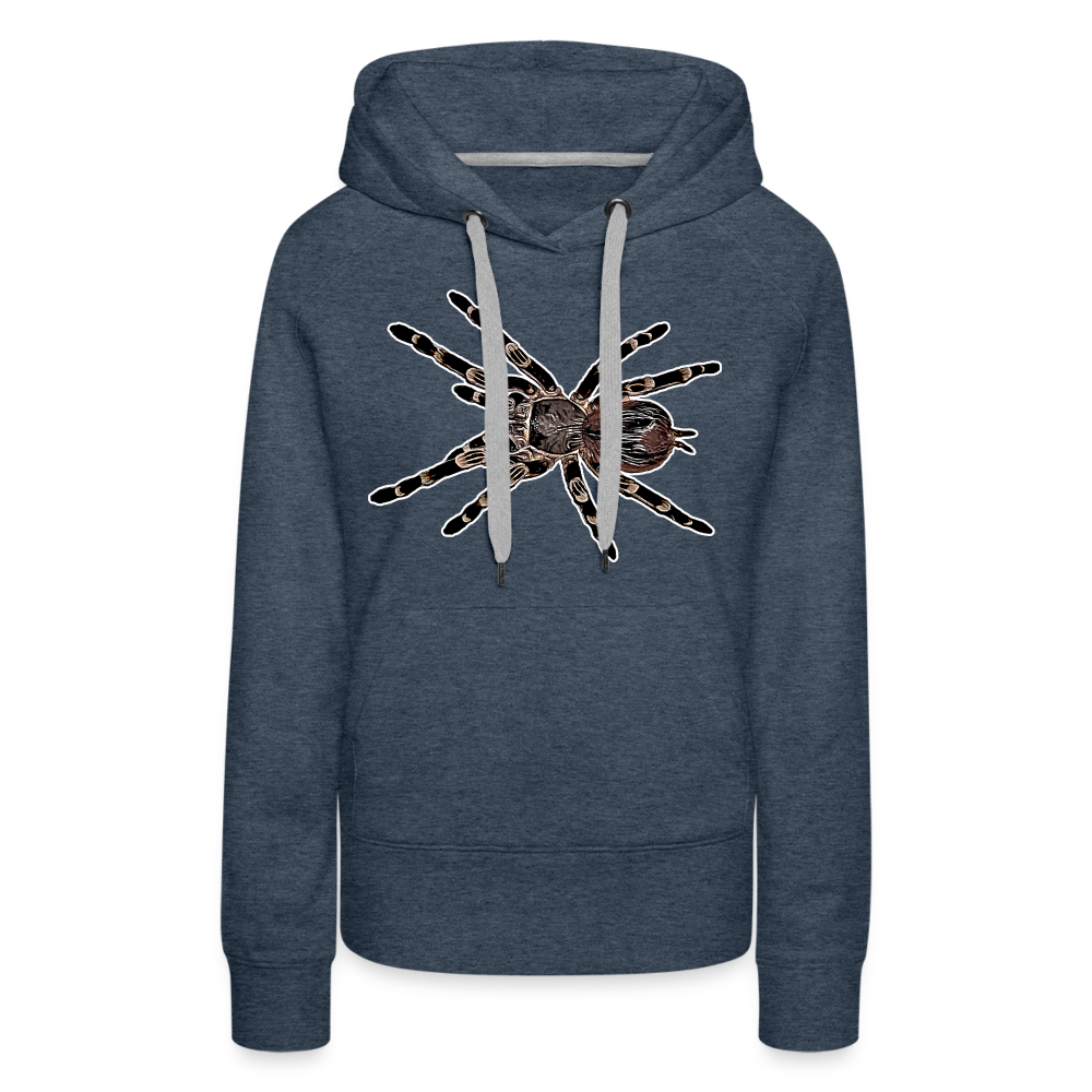 Frauen Hoodie Acanthoscurria geniculata - Jeansblau