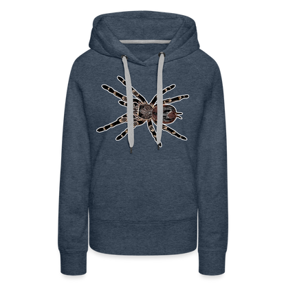 Frauen Hoodie Acanthoscurria geniculata - Jeansblau
