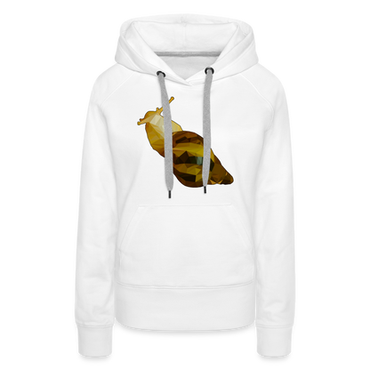 Frauen Hoodie Achatina reticulata Low Poly - weiß