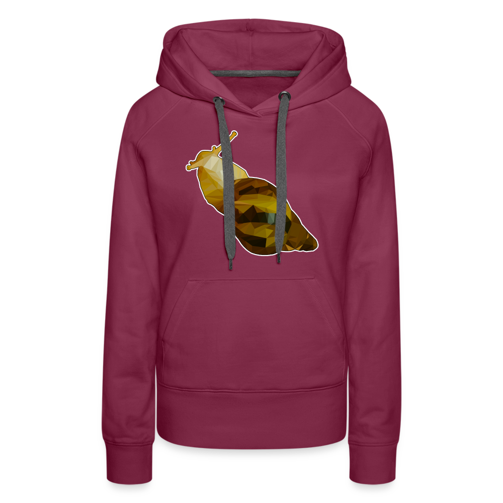 Frauen Hoodie Achatina reticulata Low Poly - Bordeaux