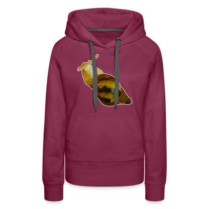 Frauen Hoodie Achatina reticulata Low Poly - Bordeaux