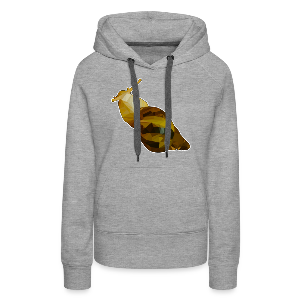 Frauen Hoodie Achatina reticulata Low Poly - Grau meliert