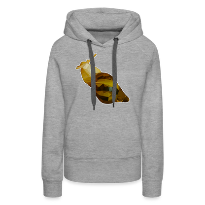 Frauen Hoodie Achatina reticulata Low Poly - Grau meliert