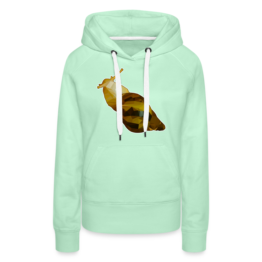 Frauen Hoodie Achatina reticulata Low Poly - helles Mintgrün