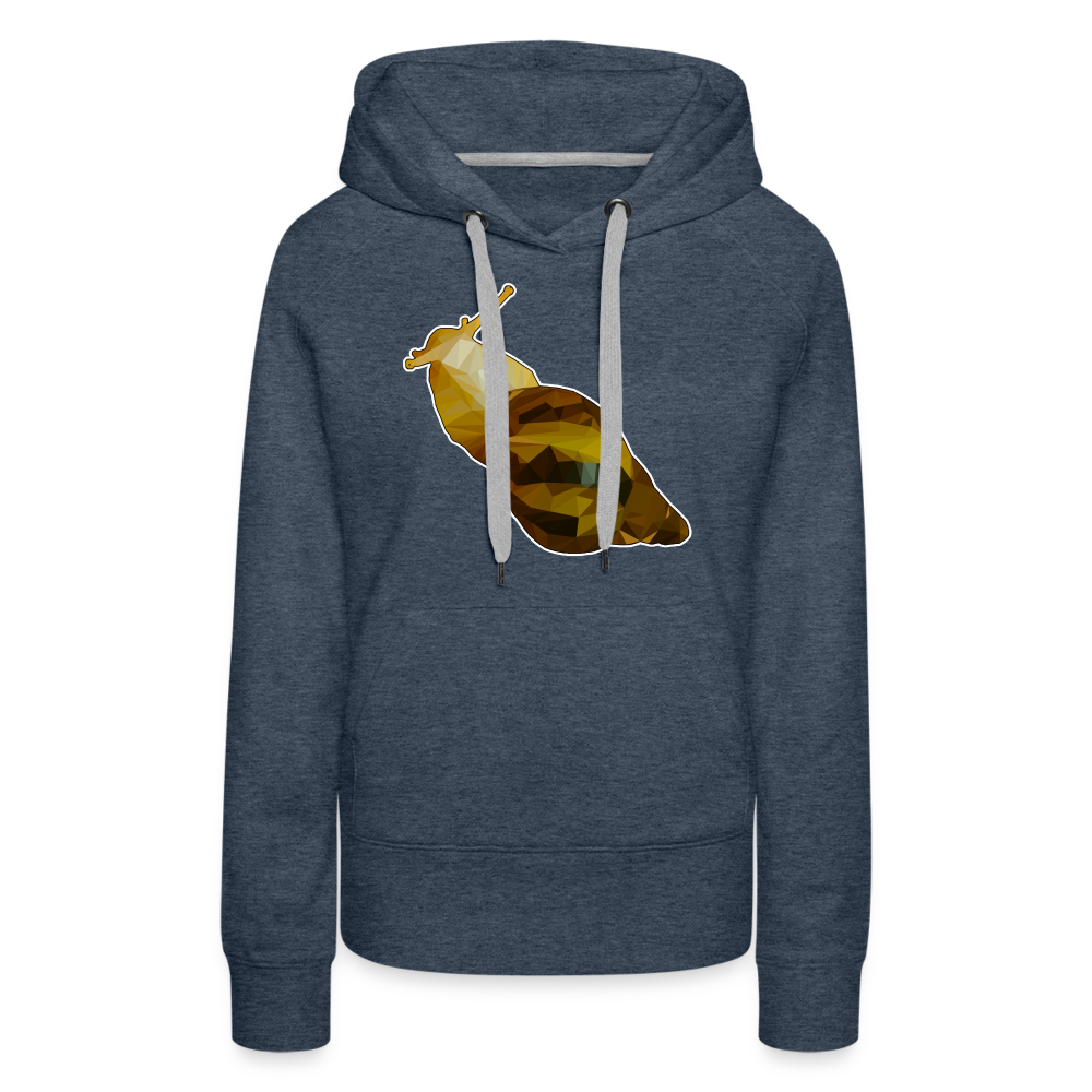 Frauen Hoodie Achatina reticulata Low Poly - Jeansblau