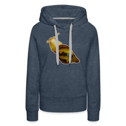 Frauen Hoodie Achatina reticulata Low Poly - Jeansblau