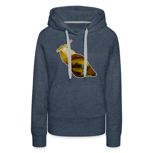 Frauen Hoodie Achatina reticulata Low Poly - Jeansblau
