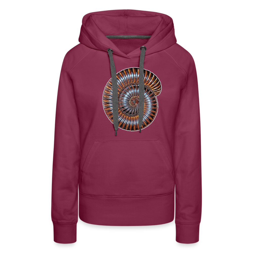 Frauen Hoodie Archispirostreptus gigas - Bordeaux