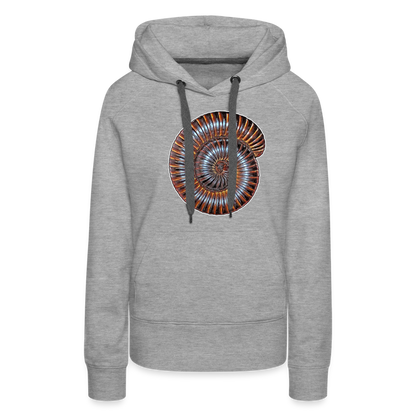 Frauen Hoodie Archispirostreptus gigas - Grau meliert