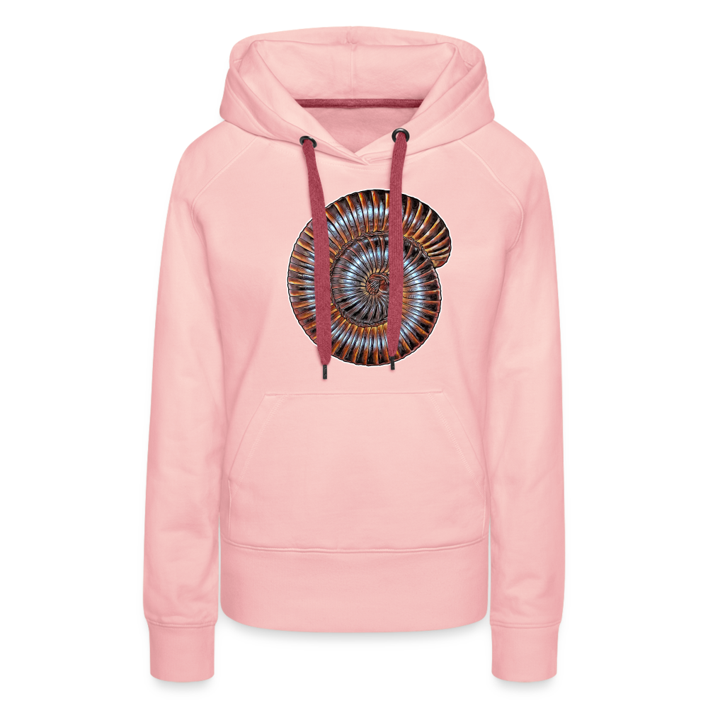 Frauen Hoodie Archispirostreptus gigas - Kristallrosa