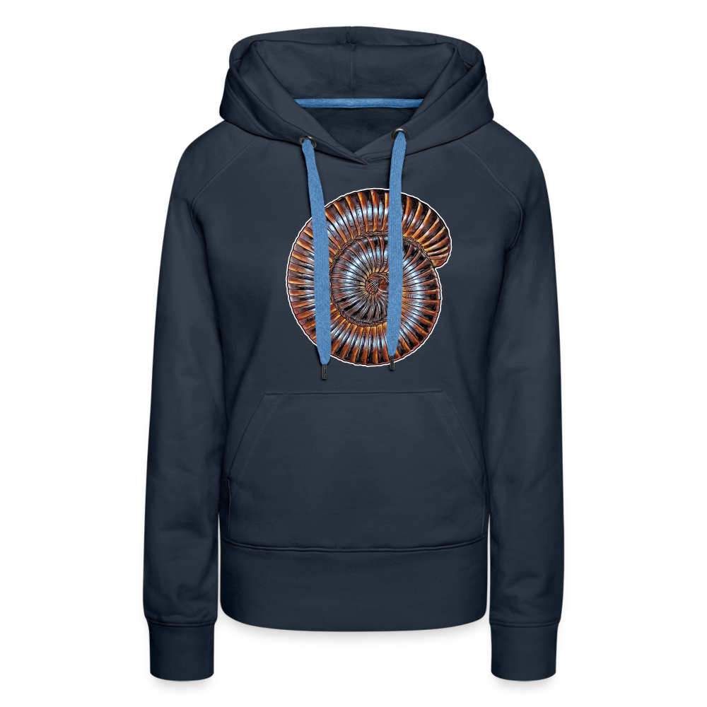 Frauen Hoodie Archispirostreptus gigas - Navy
