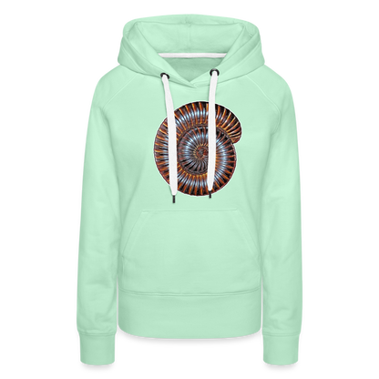 Frauen Hoodie Archispirostreptus gigas - helles Mintgrün