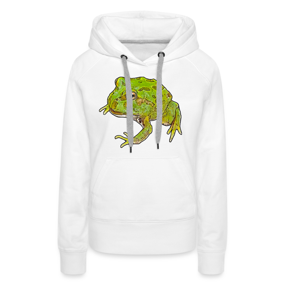 Frauen Hoodie Ceratophrys cranwelli Peppermint Blue - weiß