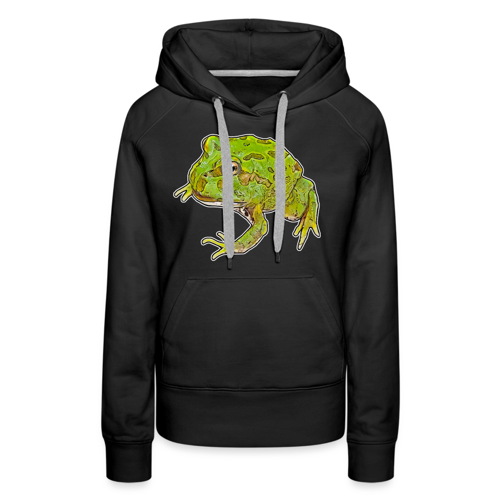 Frauen Hoodie Ceratophrys cranwelli Peppermint Blue - Schwarz