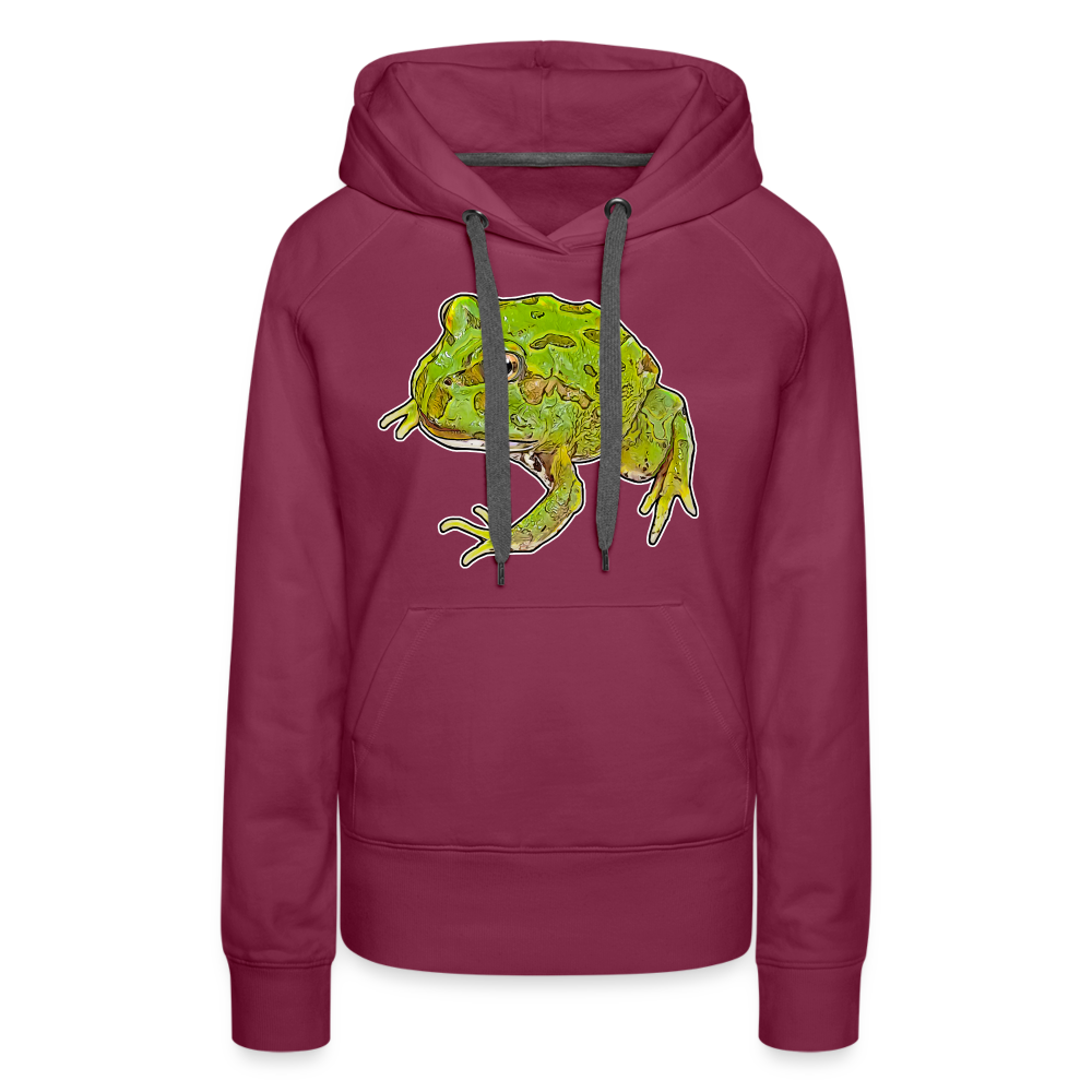 Frauen Hoodie Ceratophrys cranwelli Peppermint Blue - Bordeaux