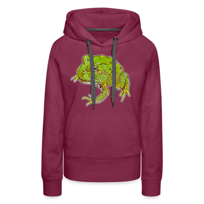 Frauen Hoodie Ceratophrys cranwelli Peppermint Blue - Bordeaux
