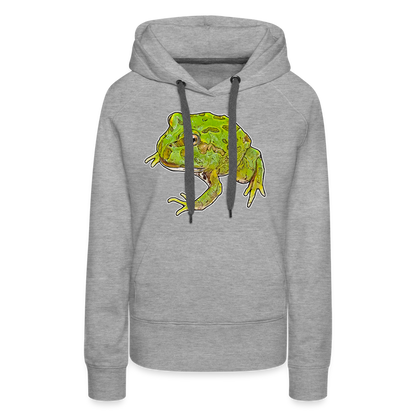 Frauen Hoodie Ceratophrys cranwelli Peppermint Blue - Grau meliert