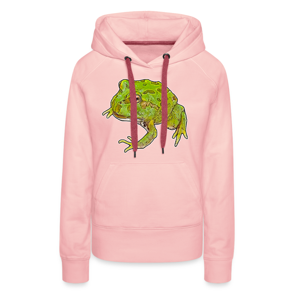 Frauen Hoodie Ceratophrys cranwelli Peppermint Blue - Kristallrosa