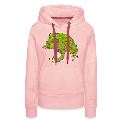 Frauen Hoodie Ceratophrys cranwelli Peppermint Blue - Kristallrosa