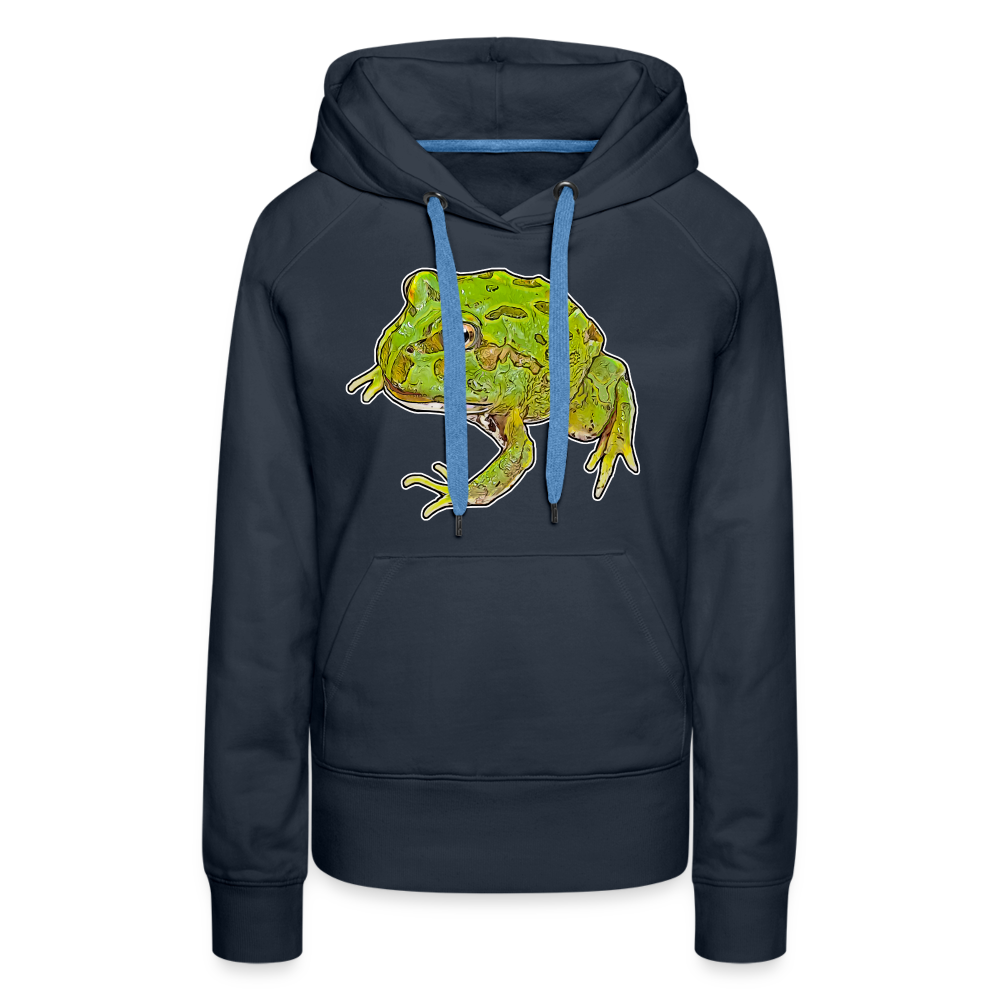 Frauen Hoodie Ceratophrys cranwelli Peppermint Blue - Navy