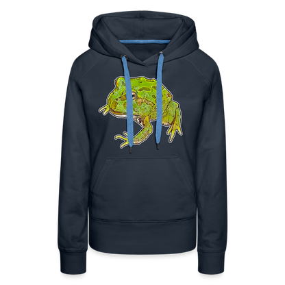 Frauen Hoodie Ceratophrys cranwelli Peppermint Blue - Navy
