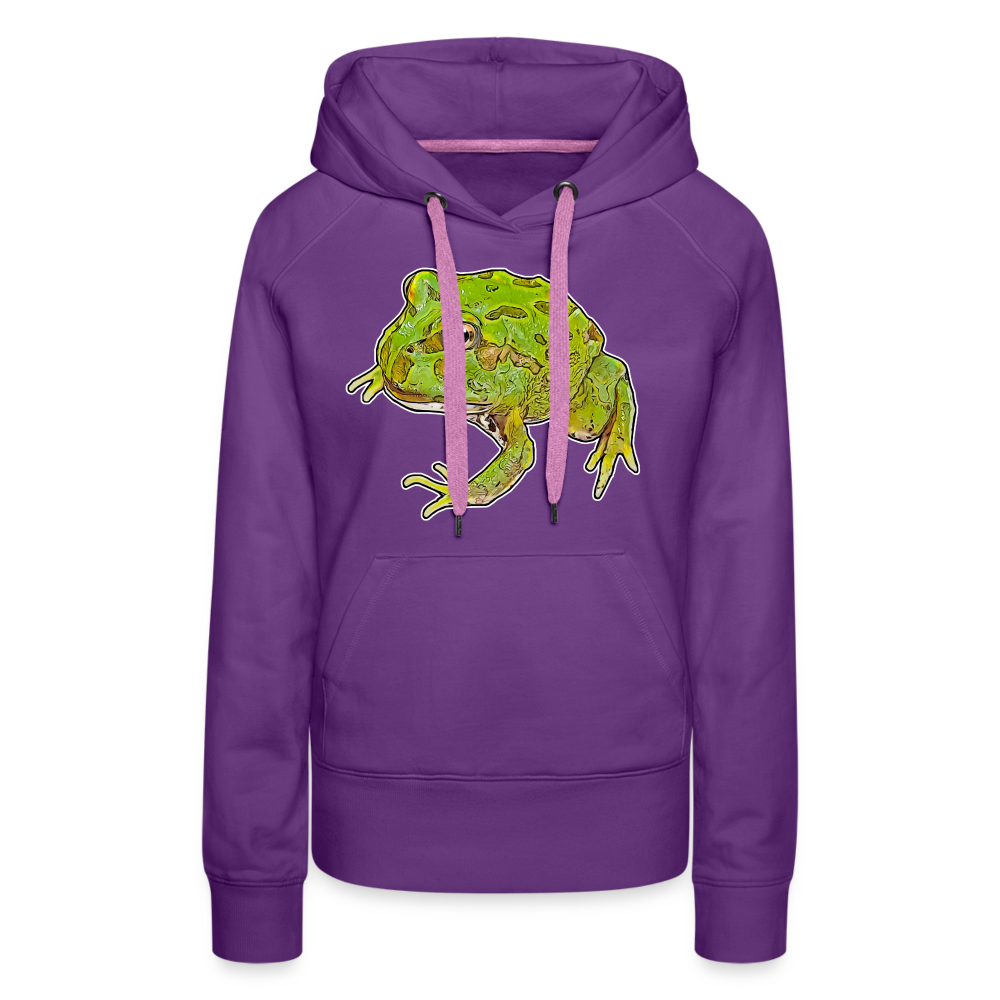 Frauen Hoodie Ceratophrys cranwelli Peppermint Blue - Purple