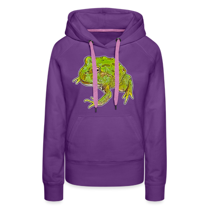 Frauen Hoodie Ceratophrys cranwelli Peppermint Blue - Purple