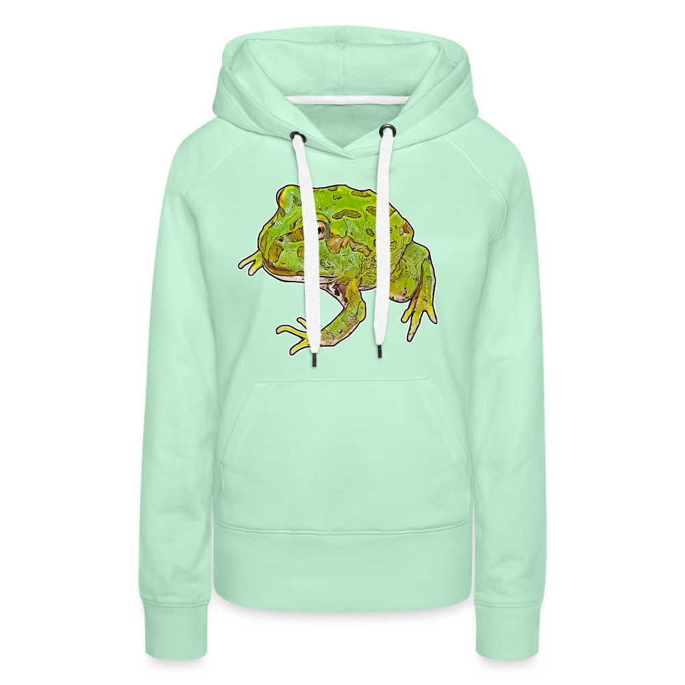 Frauen Hoodie Ceratophrys cranwelli Peppermint Blue - helles Mintgrün