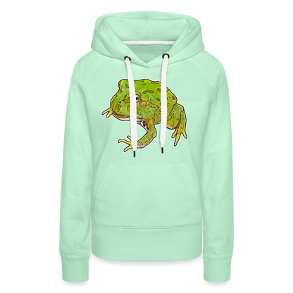 Frauen Hoodie Ceratophrys cranwelli Peppermint Blue - helles Mintgrün