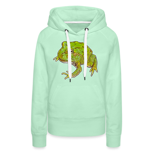 Frauen Hoodie Ceratophrys cranwelli Peppermint Blue - helles Mintgrün