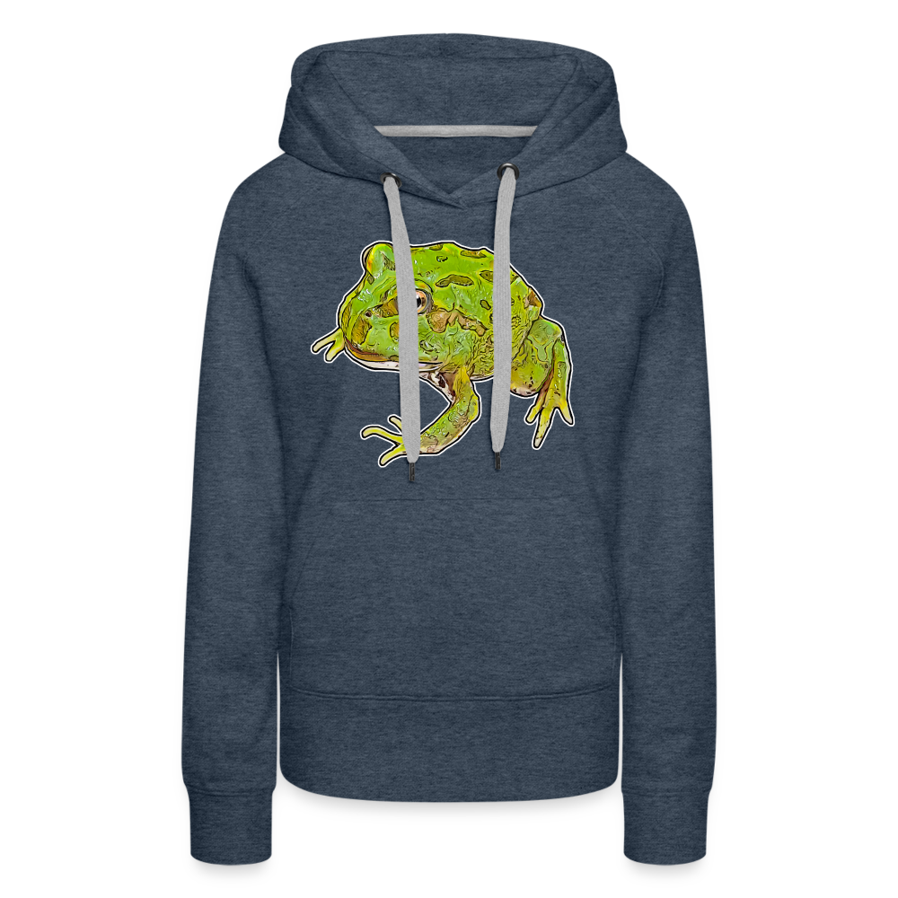 Frauen Hoodie Ceratophrys cranwelli Peppermint Blue - Jeansblau