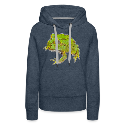 Frauen Hoodie Ceratophrys cranwelli Peppermint Blue - Jeansblau