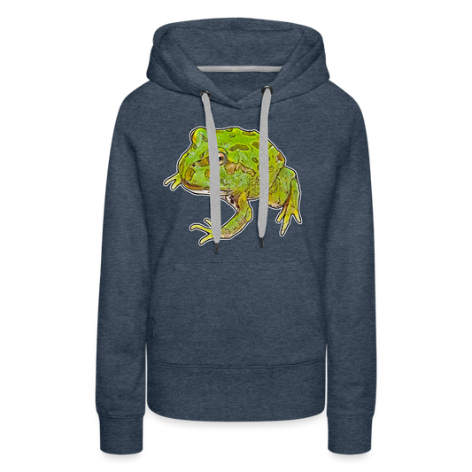 Frauen Hoodie Ceratophrys cranwelli Peppermint Blue - Jeansblau